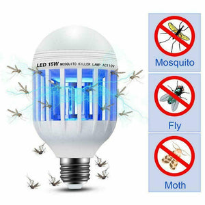 E27 9W 15W LED Lamp 220V Bulb Indoor 2 in 1 Mosquito Killer Bug Insect Light Home Night home office - jnpworldwide