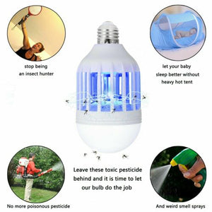 E27 9W 15W LED Lamp 220V Bulb Indoor 2 in 1 Mosquito Killer Bug Insect Light Home Night home office - jnpworldwide