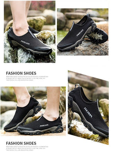 Mesh Shoes Men Sneakers Black Casual Men Loafers Outdoor Slip On Sneakers Men Water Male Footwear - jnpworldwide