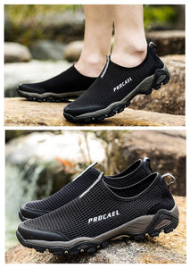 Mesh Shoes Men Sneakers Black Casual Men Loafers Outdoor Slip On Sneakers Men Water Male Footwear - jnpworldwide