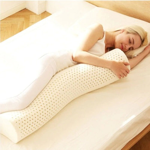 bolster pillow latex natural rubber no chemical irritate accumulate dust allergy good baby men women - jnpworldwide